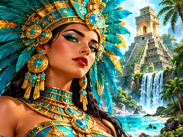 Eigenständige Themenillustration zu Aztec Magic Megaways